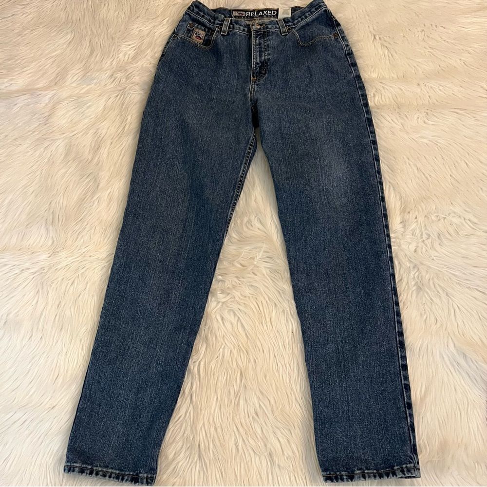 Cruel Girl Jeans Blue Denim Relaxed Tapered Leg Women's Size 13L Western Cowgirl
